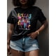 thumbnail image 1 of Vibrant "SISTAS" Graphic Print Regular Size Women's T-Shirt - Casual Crew Neck, Short Sleeve, Stretchy Cotton Blend, Machine Washable, Bright Yellow with Bold Sisterhood Design, Ladies T Shirts, 1 of 5