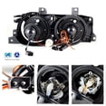 thumbnail image 2 of AKKON - For BMW E34 E32 5/7 Series Chrome Bezel Dual LED Ring Projector Headlights Lamps Left + Right, 2 of 7