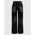 thumbnail image 6 of eans for Women Straight Leg Bootcut mid Waisted Long Denim Pants Boyfriend Trendy Pockets Double Stitching, 6 of 6