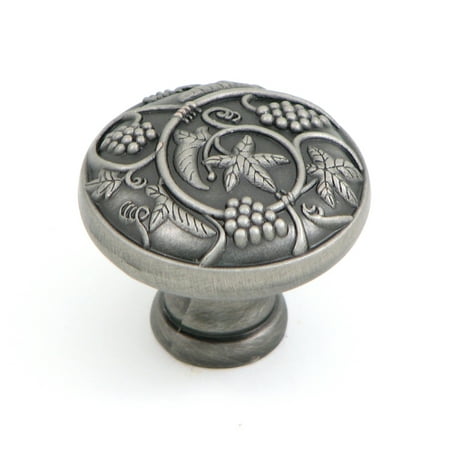 Distressed Nickel Stone - Stone Mill Hardware - Weathered Nickel Vineyard Harvest Cabinet Knob