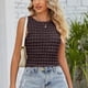 thumbnail image 3 of Chaleco sin mangas de verano para mujer,Camiseta sin mangas redonda para mujer Camiseta sin mangas delgada Chaleco sin mangas de verano Funcionalidad versátil, 3 of 7