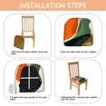 thumbnail image 4 of Boho Abstract Art Seat Covers for Dining Room Chairs Set Of 4,Stretch Printed Washable Chair Seat Cover with Elastic Ties and Button,Removable Waterproof Couch Cushion Covers, 4 of 6
