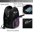 thumbnail image 4 of Pofeuu Skull rainbow color mushroom Print Storage Laptop Backpack with USB Charging Port[Water Resistant] College Computer Bookbag Fits, 4 of 7