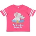 thumbnail image 3 of Inktastic My Grandma Loves Me Cute Elephants Clouds Moon and Stars Boys or Girls Toddler T-Shirt, 3 of 5