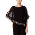 thumbnail image 1 of MSK Womens Slit Cold Shoulder Blouse, black, S, 1 of 1