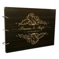 thumbnail image 1 of Handmade Wedding Guest Book Rustic Wood Wooden Engraved Advice Book Photo Album Custom Scrapbook, 1 of 5