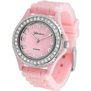 Geneva Platinum Ladies' Cz Accented Sili