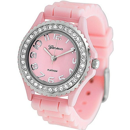 Geneva Platinum Ladies' Cz Accented Sili