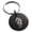 Black, variant on Stainless Steel Horned Dragon Engraved Small Medallion Circle Charm Keychain Keyring