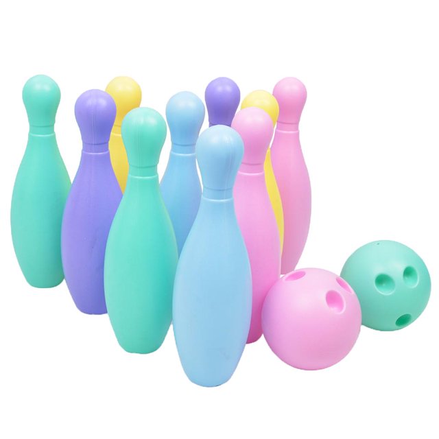 Mini juego de juego de bola de bolos 12x Juguete de bowling Educativa Plástica Juguetes Juegos Magideal Mini juego de juego de bola de bolos