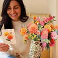 thumbnail image 2 of Tarjeta desplegable Freshcut Paper Dahlia Sunrise de 14,5", 2 of 7