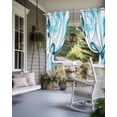 thumbnail image 4 of nqOlkjepod Outdoor Curtains for Patio Waterproof, Marble Ripple Outdoor Privacy Panels Grommet, Blue White Marble Lines Abstract Art Blackout Outside Curtains for Porch/Cabana 54"x84", 2 Panels, 4 of 8