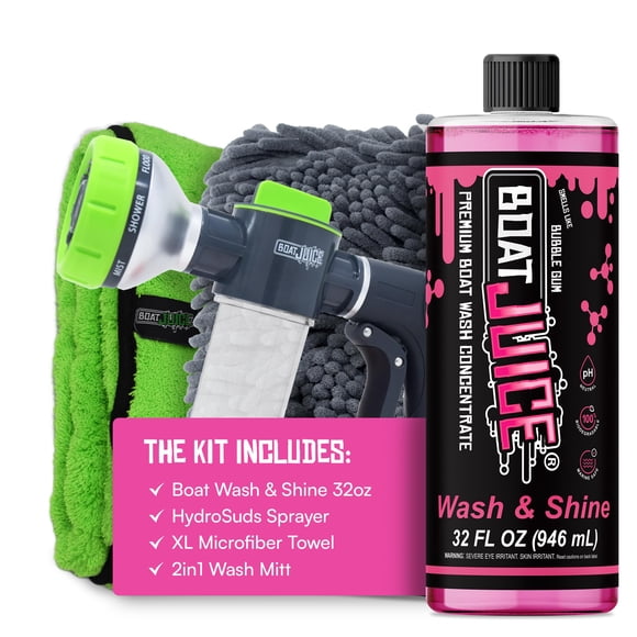Boat Wash Kit Boat Juice, jabón con pH neutro con HydroSuds de 32 ml