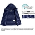 thumbnail image 2 of Little Donkey Andy Boys Winter Puffer Vest Packable Lightweight Faux Down Hooded Sleeveless Jacket Navy Blue M 130cm 8 Years, 2 of 6