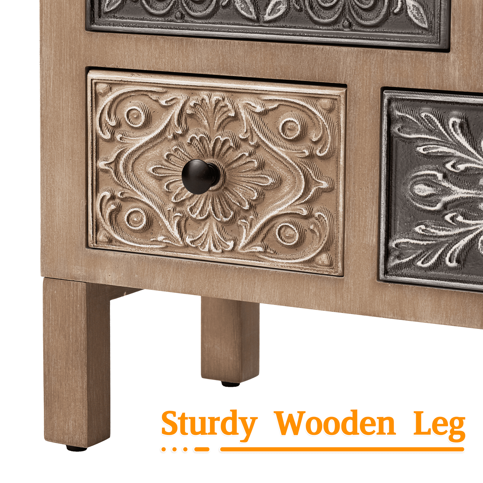 VENTOPYR 8 Drawer Dresser for Bedroom,Farmhouse Chest of Drawers with Vintage Engraved Pattern