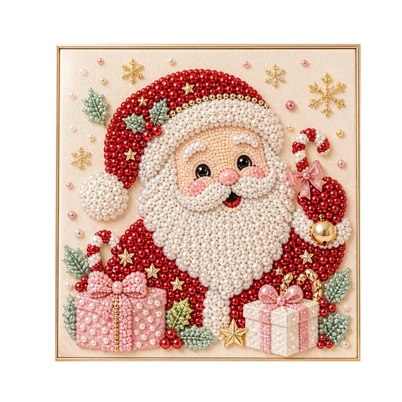 Christmas Diamond Art Kits for Adults 7.8x7.8 Inch with Complete DIY Painting Supplies and Hanging Ornament for Festive Holiday Home Decoration and Relaxing Beautiful Craft Activity