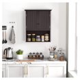 thumbnail image 4 of YOSITiuu Wall Mounted Bathroom Cabinet, Over The Toilet Storage Cabinet w/Double Doors & Adjustable Shelf, Wood Hanging Medicine Cabinet for Living Room, Entryway, Kitchen (Brown), 4 of 9