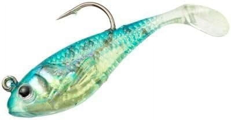 (6 pack) Creme 2" Spoiler Spin Shad Swim Bait Lure, Pearl
