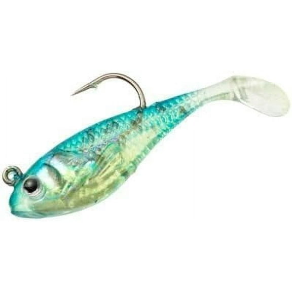 Creme 2" Spoiler Spin Shad Swim Bait Lure, Pearl
