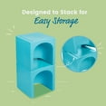 thumbnail image 6 of ECR4Kids Tri-Me Table and Cube Chair Play Set, Multipurpose Furniture, Cyan, 3-Piece, 6 of 9