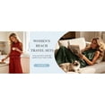 thumbnail image 4 of Womens Summer Cotton Linen 2 Piece Outfits Sleeveless Ruffle Top Wide Leg Pants Beach Vacation Lounge Sets, 4 of 7