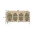thumbnail image 5 of Llinc Store 4-Door Cabinet, Horizontal Sideboard Accent Cabinet, Storage Cabinet for Living Room, Hallway Entryway Kitchen, Natural Wood, 5 of 9