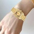 thumbnail image 2 of CXYYY Square Watch For Women Stainless Steel Inlay Cubic Zirconia Watch Strap Fashion Roman Text Dial Easy To Read Quartz Watch For Women, 2 of 4