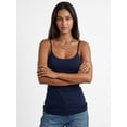 thumbnail image 5 of Emmalise Women’s 3-Piece Top Set: Cami, Short & Long Sleeve Scoop Neck Solid Classic Navy 3-Piece Set-S, 5 of 7