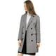 thumbnail image 3 of Abrigo de invierno Allegra K Elegante gabardina con solapa con muescas gris L, 3 of 7