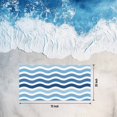 thumbnail image 4 of Geometric Nautical Striped Pattern Beach Towels Blanket Soft&Absorbent Quick Dry Microfiber Blue White Wave Pattern Pool Towels for Swimming ,Yoga, Sports, Gym, Camping,Large 35X70in,, 4 of 8