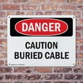 thumbnail image 4 of (2 Pack) Caution Buried Cable OSHA Danger Sign 18 Inch X 12 Inch Indoor / Outdoor Rust-Free Aluminum Metal Signs for Workplace, Workshop, and Construction Site, Made in the USA, 4 of 8