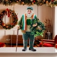 thumbnail image 4 of Kurt Adler 10.5-Inch Fabriché Musical Irish Santa With Wreath, 4 of 4