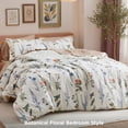 thumbnail image 7 of U by Bedsure 3 Pieces White Floral Comforter Sets, 1 Soft Reversible Botanical Flowers Comforter and 2 Pillow Shams, Full Size, 7 of 7