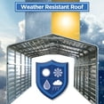 thumbnail image 3 of ALEKO Galvanized Steel Carport Canopy Shelter with Sidewalls 12 x 28 feet Grey, 3 of 11