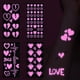 thumbnail image 4 of Pegatinas fluorescentes de corazón de amor, tatuajes temporales de arte de piel para cara, cuerpo, música, concierto, fiesta, Club nocturno, Festival, 4 of 4