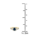thumbnail image 3 of AoneJewelry 14k Gold (Rose, White, Yellow) Halo Style Engagement Ring With 1.25 Cttw Round Shape Blue and White Diamonds (size 5-9), 3 of 5
