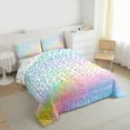 thumbnail image 3 of Homewish Cheetah Print Bedding Comforter Set 2pcs for Kids Children Teens,Dreamy Princess Twin Comforter Sets Microfiber,Gradient Bling Glitter Breathable Bedding Set,Breathable Home Decor, 3 of 8