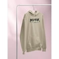 thumbnail image 3 of Believe Daisy Flower Banner Hoodie Women -Image by Shutterstock, Female Medium, 3 of 4