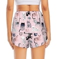 thumbnail image 2 of Lsque Cat Printed Women's Running Shorts with Liner Pockets,Elastic Quick Dry Workout Athletic Gym Yoga Shorts,Womens High Waist Shorts-Small, 2 of 9