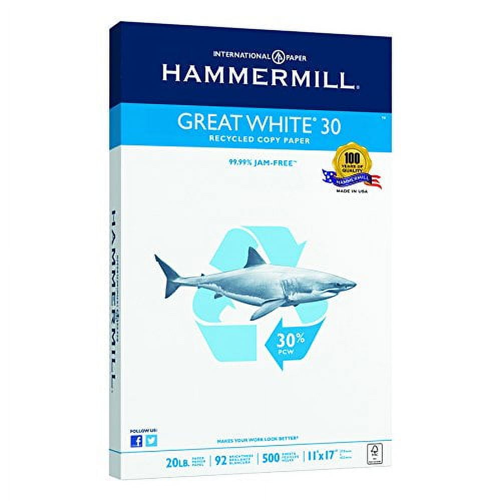 Hammermill Printer Paper, Great White 30% Recycled India