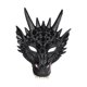 thumbnail image 3 of Máscara de dragón 3D Máscara de media cara Adultos de miedo Accesorios de disfraces de Halloween Cosplay Negro jinwen Cubierta de cabeza de dragón, 3 of 8