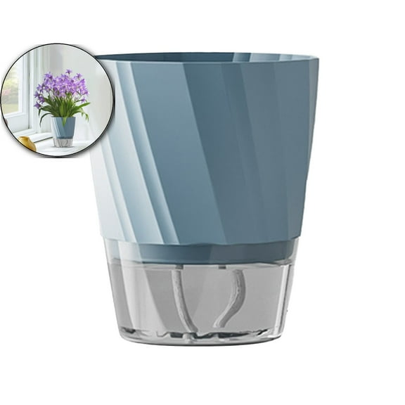 VQPeo Self Watering Plant Pots, 6 Inch Plant Pots, Flowers Pot Indoor Planter Pots with Tray for Spider Plant, Orchid, Violet