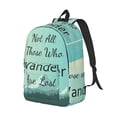 thumbnail image 2 of Daiia Not All Those Who Wander Are Lost1 Vintage Canvas Backpack for Men and Women ,Hiking Backpack,Travel Laptop Bag for School,Large Capacity Backpack, 2 of 8
