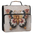 thumbnail image 2 of Water-Resistant 3-Ring Binder Organizer with Multiple Pockets Zipper Binder Bag for Office Gorgeous Colors Butterfly, 2 of 8