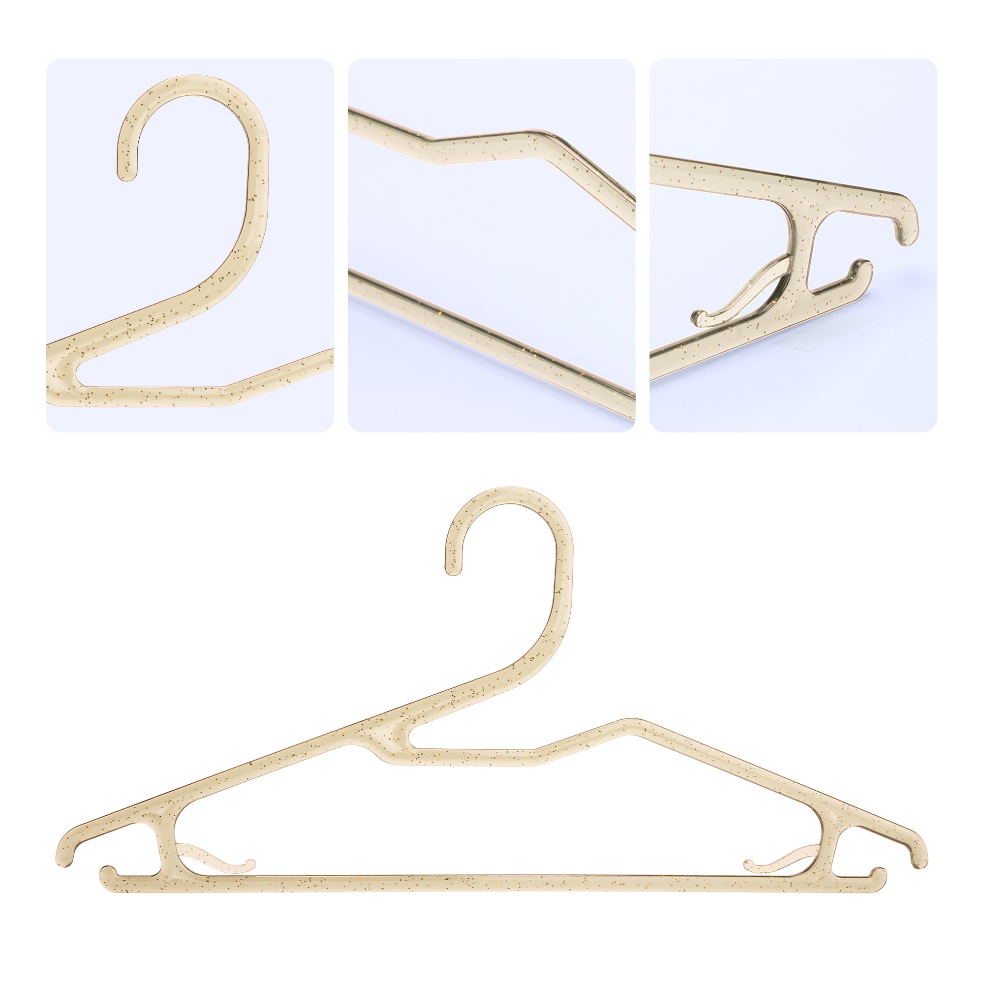 Unique Bargains Plastic Durable Space Saving Clothes Hangers 10 Packs Yellow