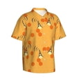 thumbnail image 2 of Daiia Honeycomb Hawaiian Shirt for Men Gentle Cotton Regular Short Sleeve Casual-Medium, 2 of 9
