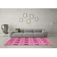 thumbnail image 3 of Ahgly Company Indoor Round Abstract Pink Modern Area Rugs, 7' Round, 3 of 4