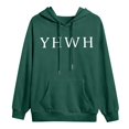 thumbnail image 5 of MHFRRA Sudadera con Capucha de Temática Cómoda para Un Jersey Informal, Ropa de Calle Suave, Ajuste Relajado, Suéter de Cuello Redondo con Diseño de Capucha Verde oscuro, 5 of 5