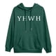 thumbnail image 5 of MHFRRA Sudadera con Capucha de Temática Cómoda para Un Jersey Informal, Ropa de Calle Suave, Ajuste Relajado, Suéter de Cuello Redondo con Diseño de Capucha Verde oscuro, 5 of 5