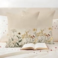 thumbnail image 4 of Pack of 2 Outdoor Pillow Covers 24x24 Inch Waterproof Botanical Throw Pillow Covers,Decorative Couch Pillow Shams Protectors Retro Plant Wildflower Green Leaf Ferns Patio Pillowcases Cushion Covers, 4 of 8